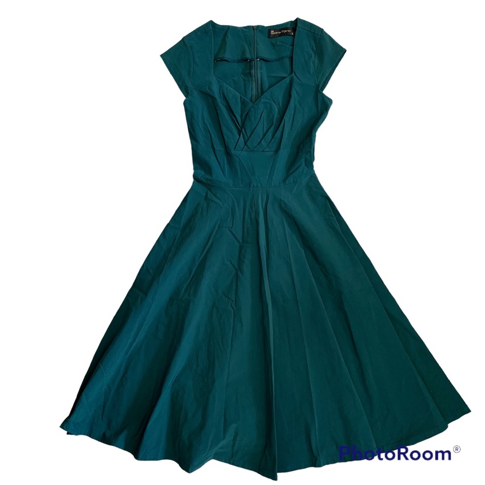 Gowntown Retro 1950s Swing Dress Rockabilly Pinup A-line Size Small